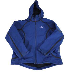 L.L.Bean Mens Blue Hooded Jacket XL Soft Shell Long Sleeve Hoodie Zip Up Jacket